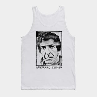 Leonard Cohen // Retro Faded Style Design Tank Top